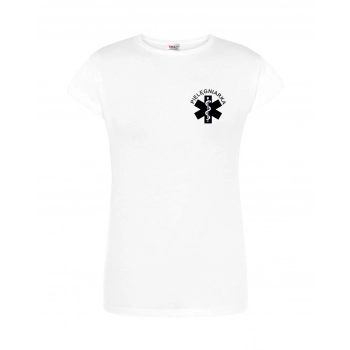 T-shirt -  pielęgniarka koszulka medyczna damska biała